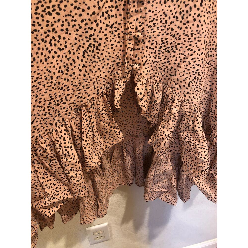 Rails Frida Rose Spotted Button Front High Low Mi… - image 7